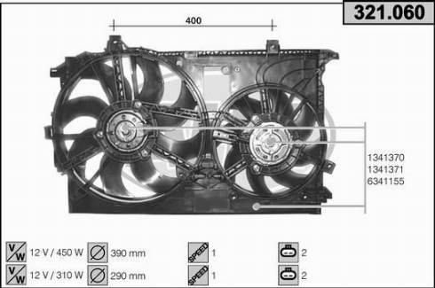 AHE 321.060 - Ventilators, Motora dzesēšanas sistēma autodraugiem.lv