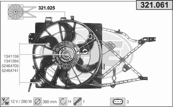 AHE 321.061 - Ventilators, Motora dzesēšanas sistēma autodraugiem.lv