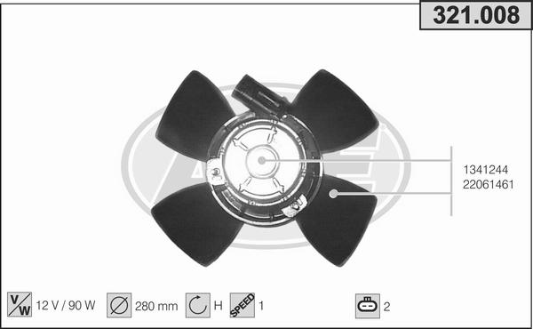 AHE 321.008 - Ventilators, Motora dzesēšanas sistēma autodraugiem.lv