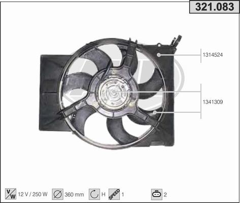 AHE 321.083 - Ventilators, Motora dzesēšanas sistēma autodraugiem.lv