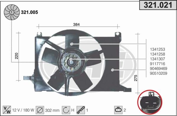 AHE 321.021 - Ventilators, Motora dzesēšanas sistēma autodraugiem.lv