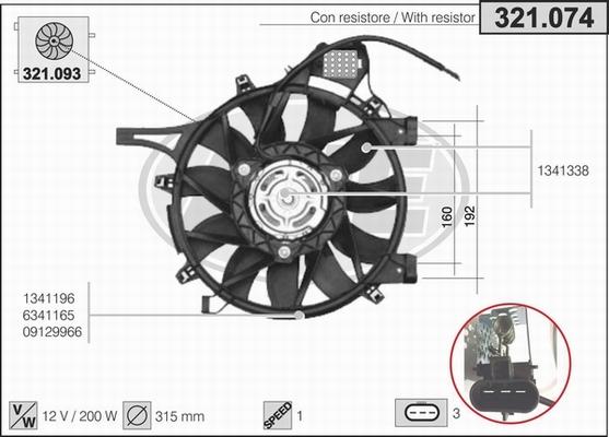 AHE 321.074 - Ventilators, Motora dzesēšanas sistēma autodraugiem.lv