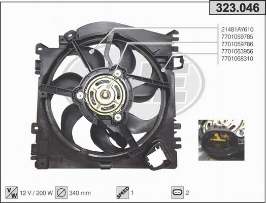 AHE 323.046 - Ventilators, Motora dzesēšanas sistēma autodraugiem.lv