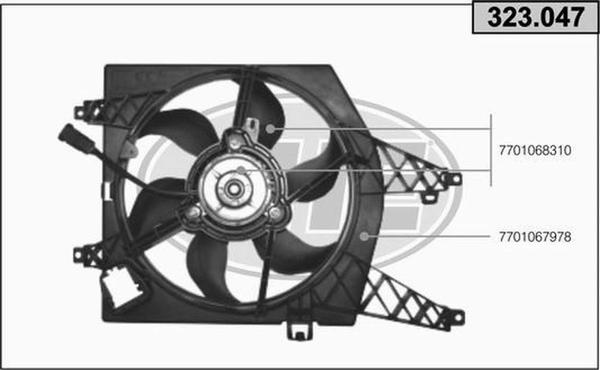 AHE 323.047 - Ventilators, Motora dzesēšanas sistēma autodraugiem.lv