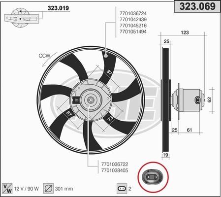 AHE 323.069 - Ventilators, Motora dzesēšanas sistēma autodraugiem.lv