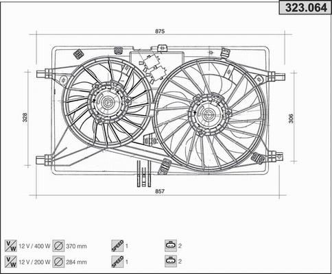 AHE 323.064 - Ventilators, Motora dzesēšanas sistēma autodraugiem.lv