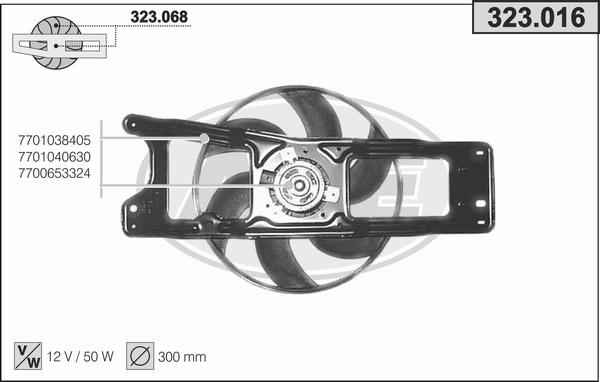 AHE 323.016 - Ventilators, Motora dzesēšanas sistēma autodraugiem.lv