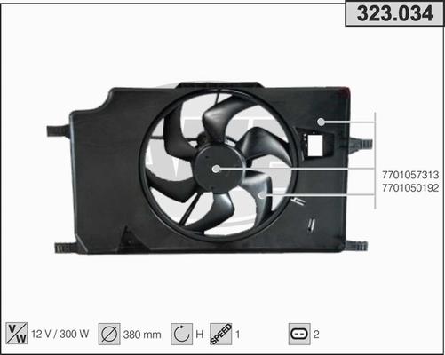 AHE 323.034 - Ventilators, Motora dzesēšanas sistēma autodraugiem.lv