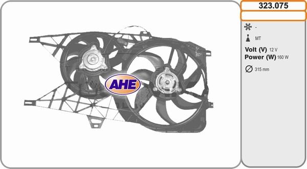 AHE 323.075 - Ventilators, Motora dzesēšanas sistēma autodraugiem.lv