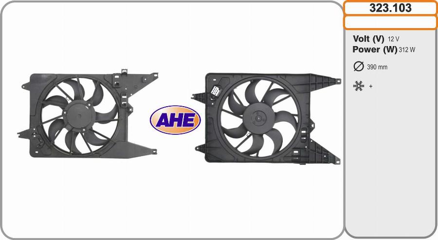 AHE 323.103 - Ventilators, Motora dzesēšanas sistēma autodraugiem.lv