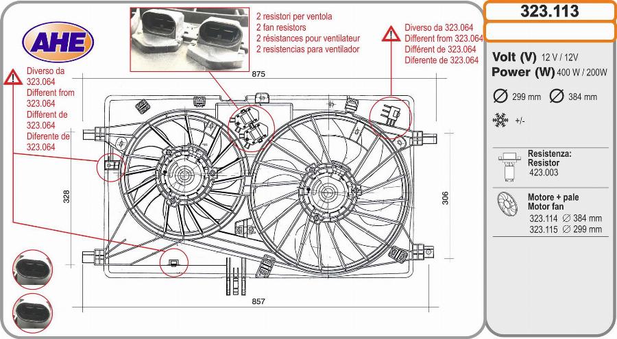 AHE 323.113 - Ventilators, Motora dzesēšanas sistēma autodraugiem.lv