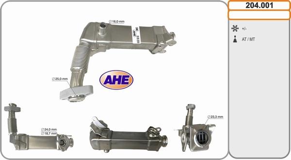 AHE 204.001 - Radiators, Izplūdes gāzu recirkulācija autodraugiem.lv