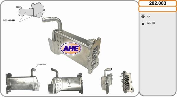 AHE 202.003 - Radiators, Izplūdes gāzu recirkulācija autodraugiem.lv