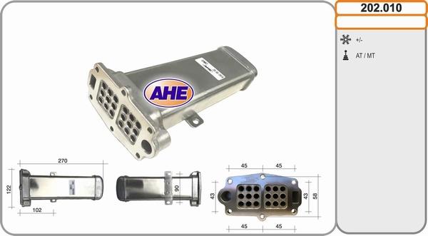 AHE 202.010 - Radiators, Izplūdes gāzu recirkulācija autodraugiem.lv