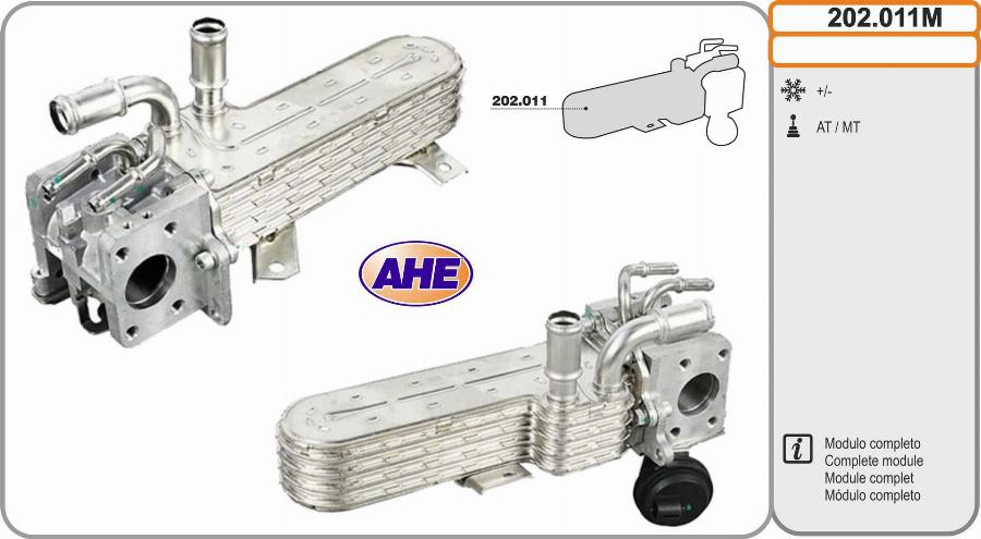 AHE 202.011M - Radiators, Izplūdes gāzu recirkulācija autodraugiem.lv