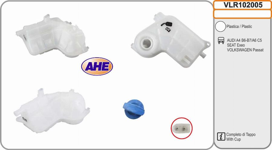 AHE VLR102005 - Kompensācijas tvertne, Dzesēšanas šķidrums autodraugiem.lv