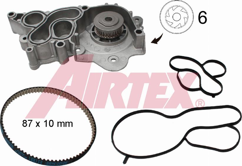 Airtex WPK-199502 - Ūdenssūknis + Zobsiksnas komplekts autodraugiem.lv