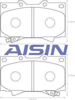 AISIN A1N005 - Bremžu uzliku kompl., Disku bremzes autodraugiem.lv