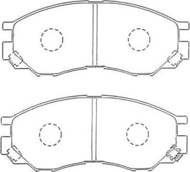 Aisin ASN-255 - Bremžu uzliku kompl., Disku bremzes autodraugiem.lv