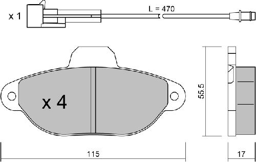 Aisin BPFI-1001 - Bremžu uzliku kompl., Disku bremzes autodraugiem.lv