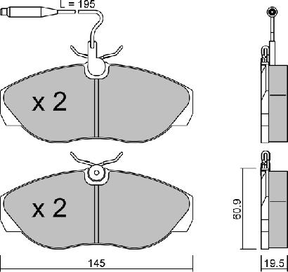 Aisin BPFI-1011 - Bremžu uzliku kompl., Disku bremzes autodraugiem.lv