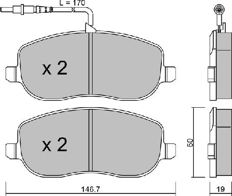 AISIN BPFI-1023 - Bremžu uzliku kompl., Disku bremzes autodraugiem.lv