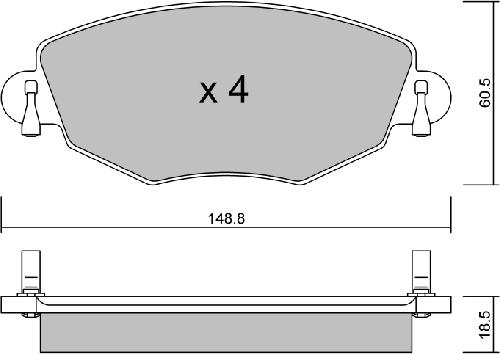 Aisin BPFO-1005 - Bremžu uzliku kompl., Disku bremzes autodraugiem.lv