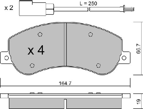 Aisin BPFO-1014 - Bremžu uzliku kompl., Disku bremzes autodraugiem.lv