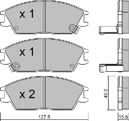 AISIN BPHY-1904 - Bremžu uzliku kompl., Disku bremzes autodraugiem.lv