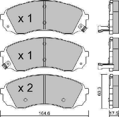 Aisin BPHY-1009 - Bremžu uzliku kompl., Disku bremzes autodraugiem.lv