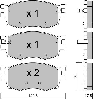 Aisin BPHY-1004 - Bremžu uzliku kompl., Disku bremzes autodraugiem.lv