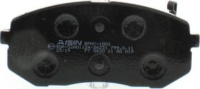 AISIN BPHY-1002 - Bremžu uzliku kompl., Disku bremzes autodraugiem.lv