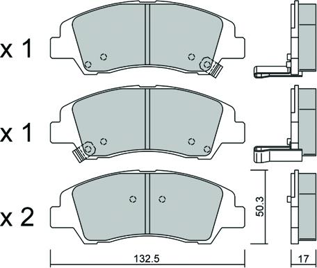 Aisin BPHY-1013 - Bremžu uzliku kompl., Disku bremzes autodraugiem.lv