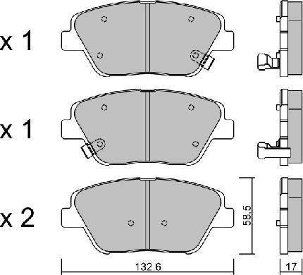 Aisin BPHY-1012 - Bremžu uzliku kompl., Disku bremzes autodraugiem.lv