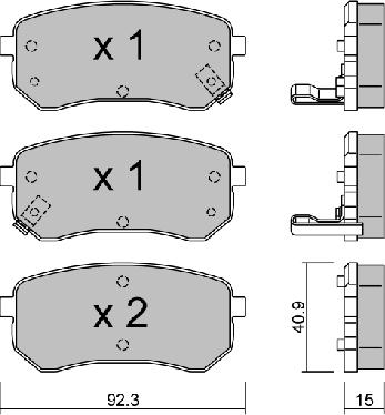 Aisin BPHY-2003 - Bremžu uzliku kompl., Disku bremzes autodraugiem.lv