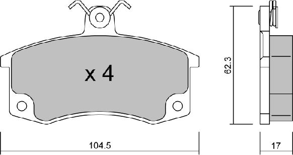 Aisin BPLA-1001 - Bremžu uzliku kompl., Disku bremzes autodraugiem.lv