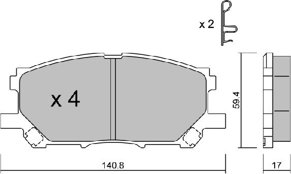 AISIN BPLX-1003 - Bremžu uzliku kompl., Disku bremzes autodraugiem.lv