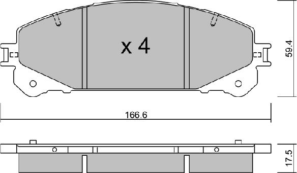 Aisin BPLX-1002 - Bremžu uzliku kompl., Disku bremzes autodraugiem.lv