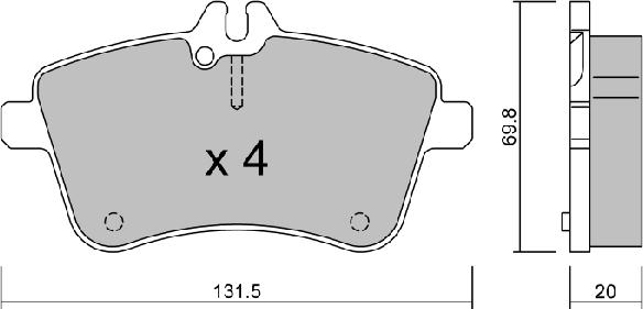 AISIN BPMB-1008 - Bremžu uzliku kompl., Disku bremzes autodraugiem.lv