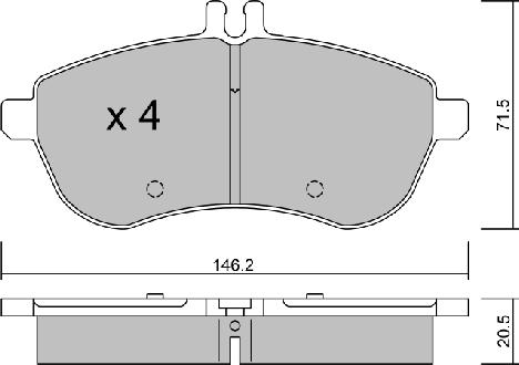 Aisin BPMB-1002 - Bremžu uzliku kompl., Disku bremzes autodraugiem.lv