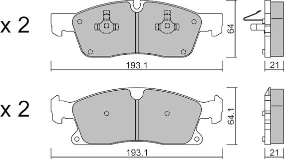 Aisin BPMB-1018 - Bremžu uzliku kompl., Disku bremzes autodraugiem.lv