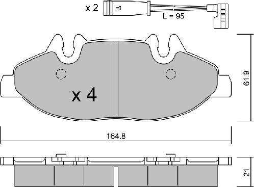 AISIN BPMB-1012 - Bremžu uzliku kompl., Disku bremzes autodraugiem.lv