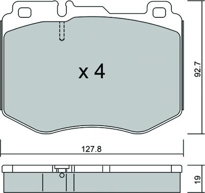 Aisin BPMB-1023 - Bremžu uzliku kompl., Disku bremzes autodraugiem.lv