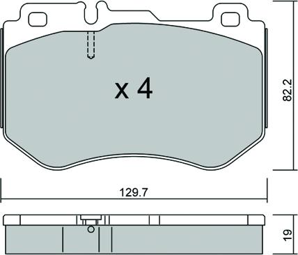 Aisin BPMB-1022 - Bremžu uzliku kompl., Disku bremzes autodraugiem.lv