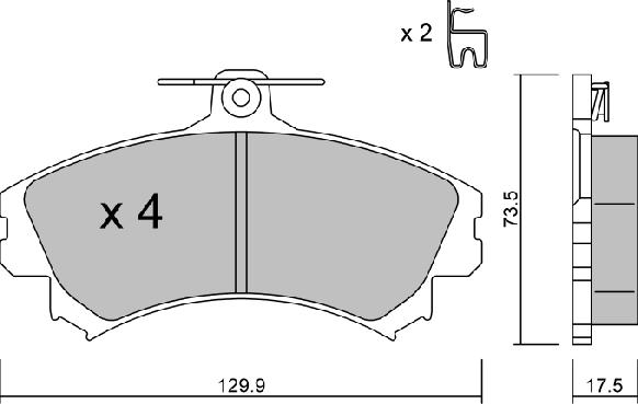 Aisin BPMI-1003 - Bremžu uzliku kompl., Disku bremzes autodraugiem.lv