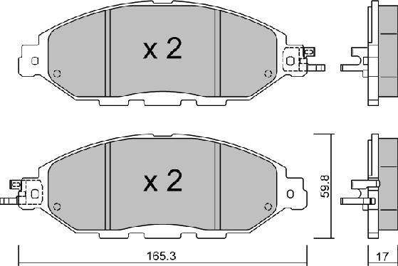 Aisin BPNI-1008 - Bremžu uzliku kompl., Disku bremzes autodraugiem.lv