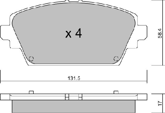 Aisin BPNI-1015 - Bremžu uzliku kompl., Disku bremzes autodraugiem.lv