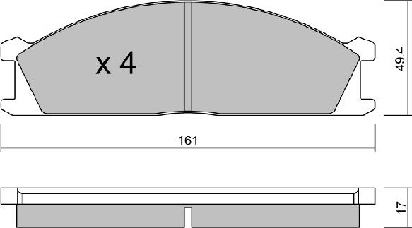 Aisin BPNI-1011 - Bremžu uzliku kompl., Disku bremzes autodraugiem.lv