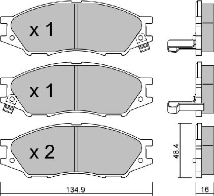 Aisin BPNI-1013 - Bremžu uzliku kompl., Disku bremzes autodraugiem.lv