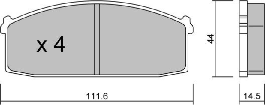 Aisin BPNI-1017 - Bremžu uzliku kompl., Disku bremzes autodraugiem.lv